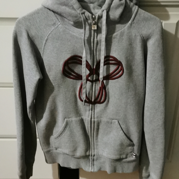 small TNA grey and burgundy hoody - Picture 1 of 3